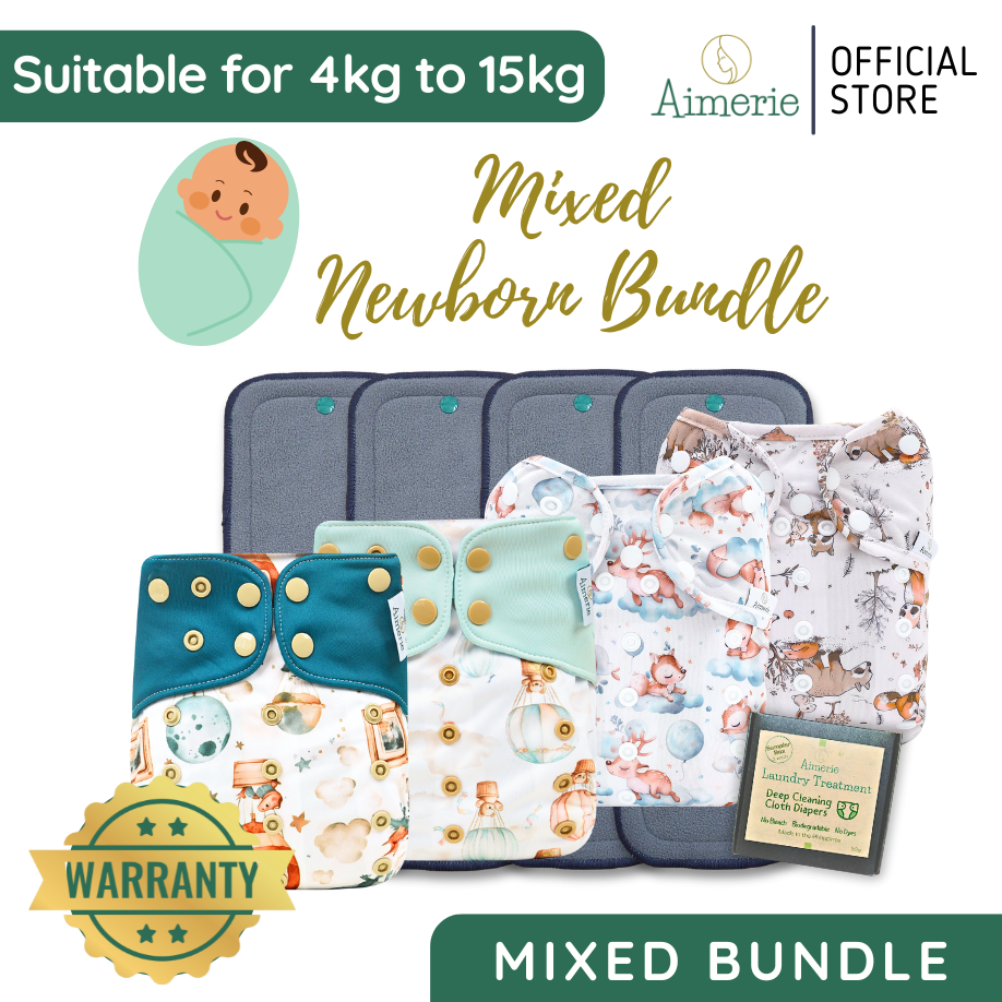 Newborn Mixed Bundle Aimerie Cloth Diapers Classic and Special