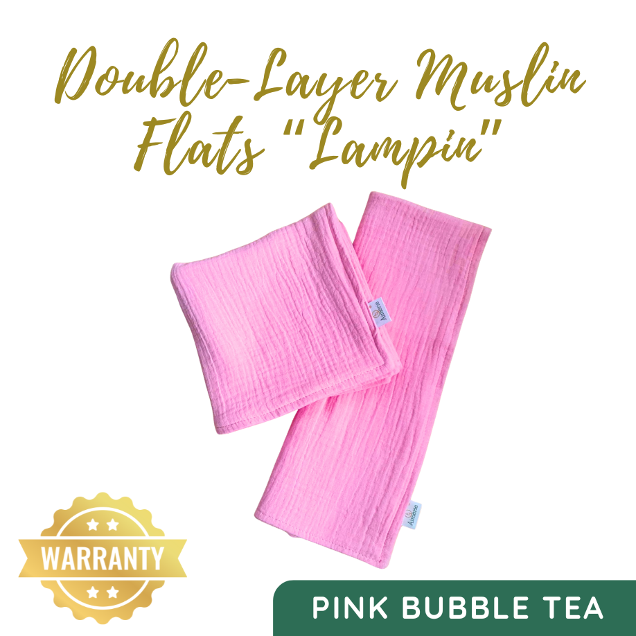 Large Double Layer Flat Cloth Diapers (Lampin) Muslin