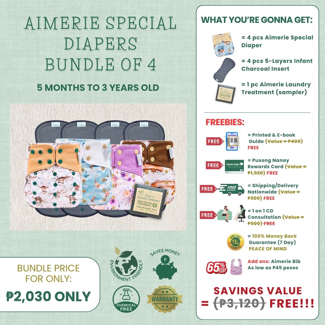 Aimerie Modern Lampin Cloth Diaper Ultimate Bundle (4-Pack)