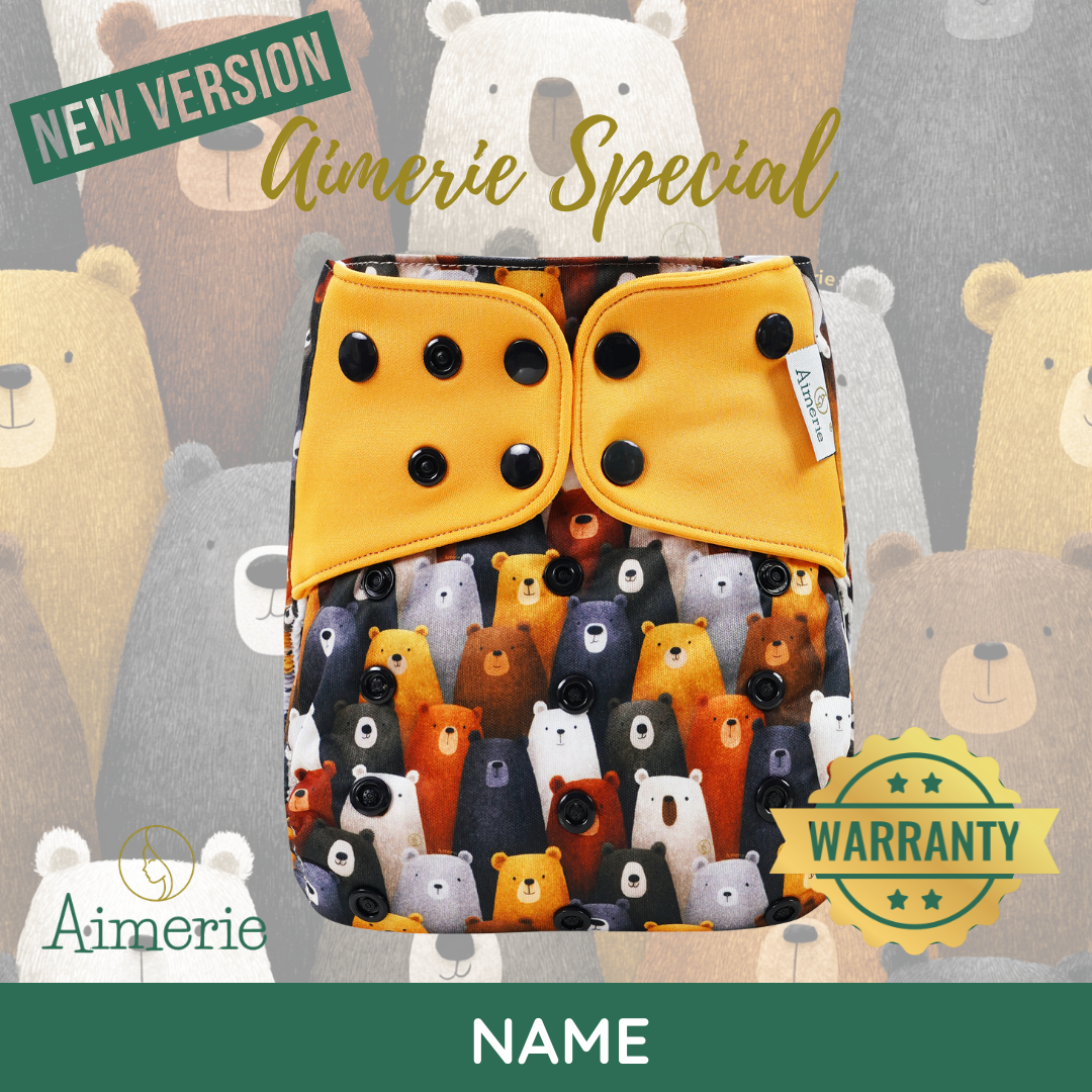 Aimerie Presko Time Cloth Diaper Special Modern Lampin 3D Gussets