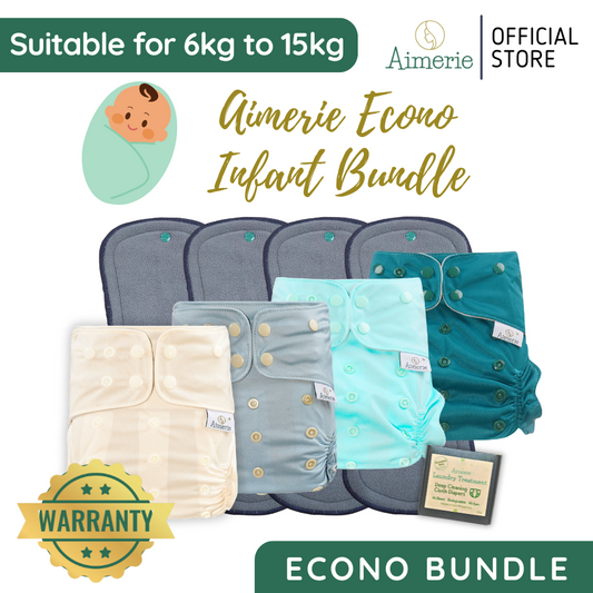 Infant Bundle Aimerie Econo Cloth Diapers With Inserts