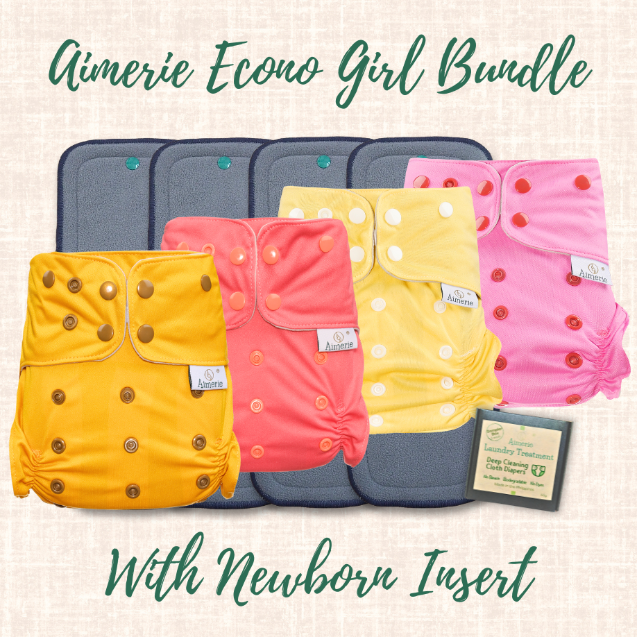 Newborn Bundle Aimerie Econo Cloth Diapers With Inserts