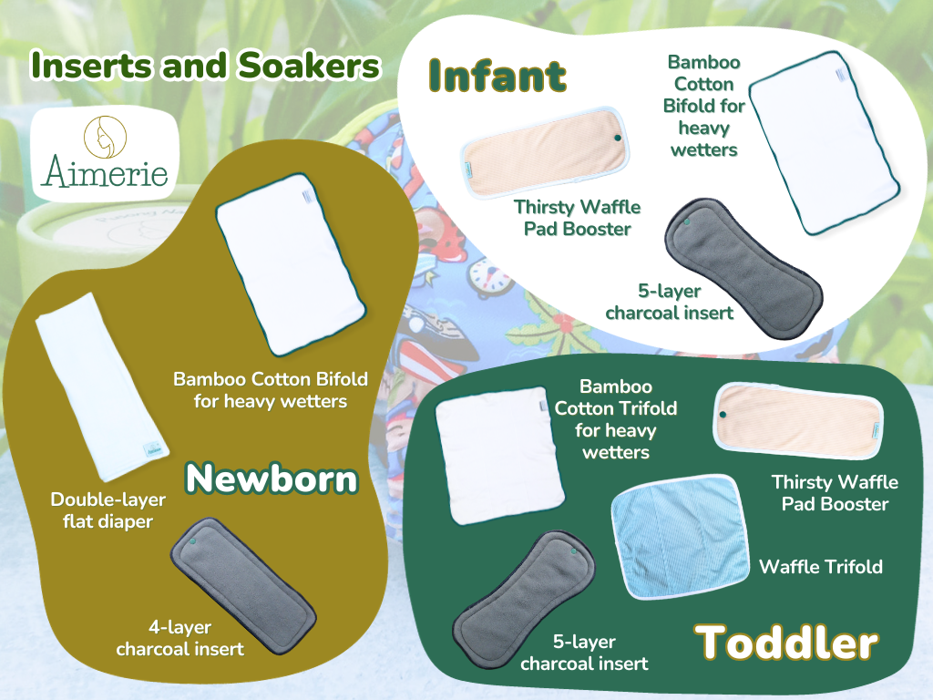 Newborn (4-Layer) Bamboo Charcoal Inserts