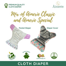 Load image into Gallery viewer, Infant Mixed Bundle Aimerie Cloth Diapers Classic and Special
